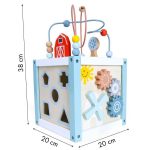 Fa oktatási kocka válogató építőkockákkal