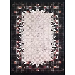 Ber. Porte 2054 fekete 80x150cm- vékony modern szőnyeg