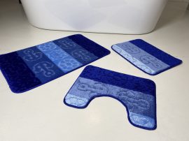 Fürdőszobai szőnyeg 3 részes - kék horgony