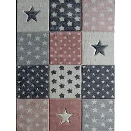 Ber. Smart 140x190cm 40217 pink csillagos gyerekszőnyeg
