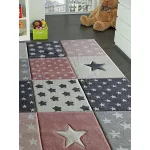 Ber. Smart 140x190cm 40217 pink csillagos gyerekszőnyeg
