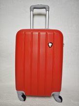   Vinci közepes méretű piros bőrönd, 64cmx43cmx26cm keményfalú