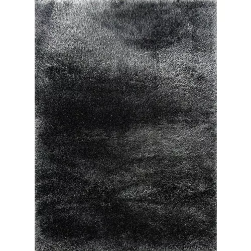 Ber. SEVEN SOFT 7901 fekete szürke 140 x 190 cm shaggy szőnyeg