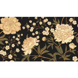 Tunise/300-901 Black velvet nyomott dekor