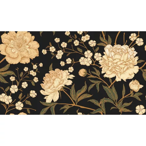 Tunise/300-901 Black velvet nyomott dekor