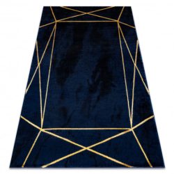 Bolti T4. Kizárólagos EMERALD szőnyeg 1022 glamour, elegáns geometriai sötétkék / arany 160x220 cm