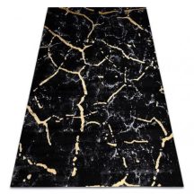   Bolti 16. Modern GLOSS szőnyeg 410A 86 Márvány , kő, elegáns, glamour fekete / arany 160x220 cm