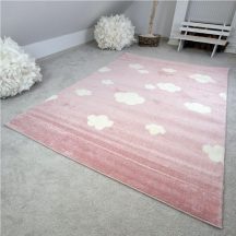   Gyerekszőnyeg akció, EPERKE 100x150cm felhős rózsaszín szőnyeg