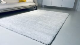 Prémium. fehér shaggy szőnyeg 80x150cm