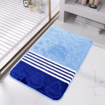 Fürdőszobai szőnyeg 1 részes - DEN kék csíkos kagylós