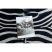Bolti 21. Szőnyeg mesterséges marhabőr, Zebra G5128-1 fehér fekete bőr 100x150 cm