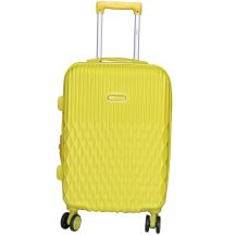   Fancy sárga keményfalú bőrönd  75cmx51cmx29cm-nagy méretű bőrönd