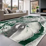 Den. Sunset new 1115 Fehér-Zöld 200x290cm modern szőnyeg