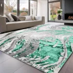 Den. Sunset new 1115 Fehér-Zöld 200x290cm modern szőnyeg