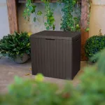 City műanyag kerti tároló 113L barna