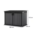 Cortina Mega műanyag kerti tároló szürke