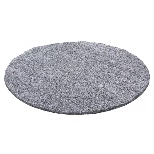 Ay. life 1500 világos szürke 120cm egyszínű kör shaggy szőnyeg