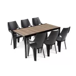 Parker Large 6+1 kerti bútor garnitúra szett kőris-grafit