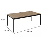 Rowen Large 6+1 kerti bútor garnitúra szett kőris-grafit