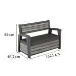 Decocoat műanyag kerti pad/tároló 227 L