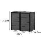 Hide away kültéri szemetes tároló 240 l