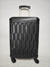   Thunder Kis méretű fekete bőrönd, 55cmx35cmx24cm keményfalú