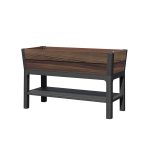 Deco elevated műanyag kerti virágláda alsó polccal 110l