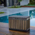 Decocoat kentwood műanyag kerti tároló 190l