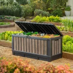 Decocoat kentwood műanyag kerti tároló 350l