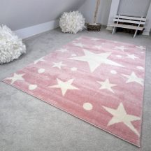   Gyerekszőnyeg akció, EPERKE 133x190cm stars rózsaszín kis csillagos szőnyeg