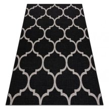   Bolti 16. Fonott sizal floorlux szőnyeg 20608 marokkói rácsos fekete / ezüst 140x200 cm