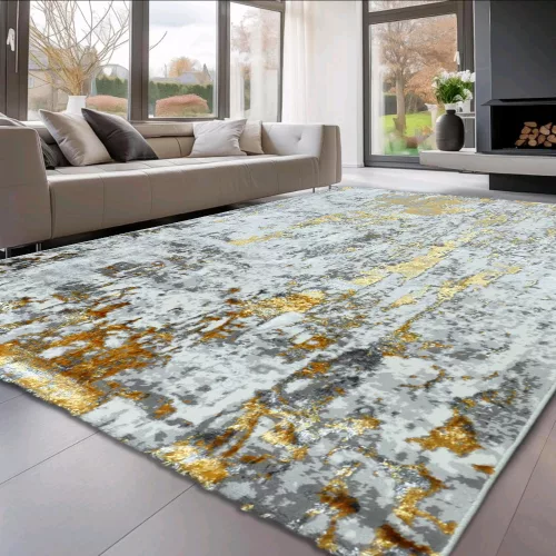 TOP! Den. Sunset new 1058 L.Szürke-Arany 120x170cm modern szőnyeg