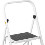 Bolti Festőlétra, Strend Pro LFD114, 4 fokos, 92 cm, acél, fehér, csúszásgátlós, összecsukható