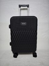   Fancy fekete keményfalú bőrönd  57cmx37cmx23cm-közepes méretű bőrönd