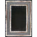 Ber. Porte 2228 fekete-arany 60x100cm- vékony modern szőnyeg