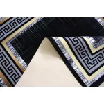 Ber. Porte 2228 fekete-arany 60x100cm- vékony modern szőnyeg