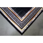 Ber. Porte 2228 fekete-arany 60x100cm- vékony modern szőnyeg