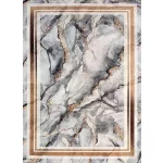 Ber. Porte 2001 szürke-arany 80x150cm- vékony modern szőnyeg