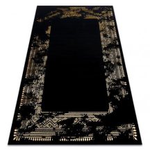   Bolti 21. Modern GLOSS szőnyeg 408C 86 elegáns, glamour, art deco fekete / arany 80x150 cm