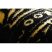 Bolti 21. Modern GLOSS szőnyeg 408C 86 elegáns, glamour, art deco fekete / arany 80x150 cm
