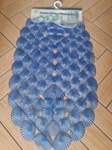   Fürdőszobai csúszásgátló 1 részes 66x36cm kék kagylós
