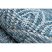 Bolti 21. Fonott sizal szőnyeg LOFT 21207 Rozetta Kör boho elefántcsont/ezüst/kék kerék 120 cm