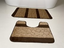 Fürdőszobai szőnyeg 2 részes - barna köves