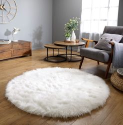 FL. SHEEPSKIN IVORY 120X120