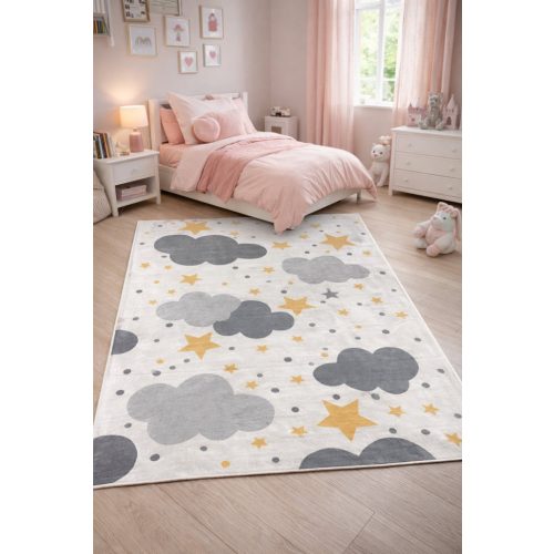 Den. Mile 5186-1 szürke 120 x 180cm felhős gyerekszőnyeg