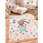 Den. Mile 5332-1 fehér 120 x 180cm nyuszis gyerekszőnyeg