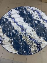 Athén 7125 Kék-Krém 120cm kör Modern szőnyeg