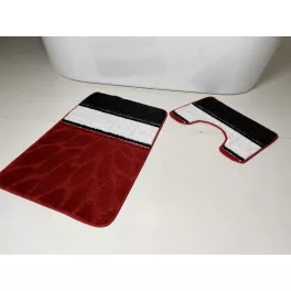 Fürdőszobai szőnyeg 2 részes - Den. piros görög