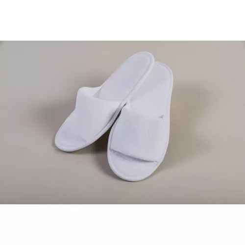 NAT. Frottír fehér papucs nyitott orrú 42-es/30cm