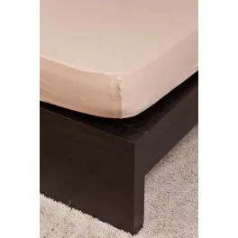 NAT. Jersey homokbarna lepedő 80-100x200 cm